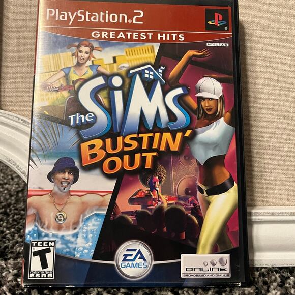 The Sims Bustin' Out PS2 2003 Complete w/ Case & Manual EA Games - Picture 1 of 4